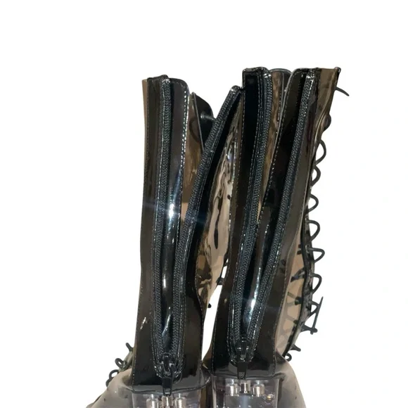 Fashion Nova Black Heeled Boots - Picture 4 of 8